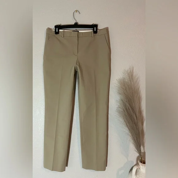 THEORY tailored trouser double stretch tan beige business dress pants  slacks 10 - Picture 2 of 10